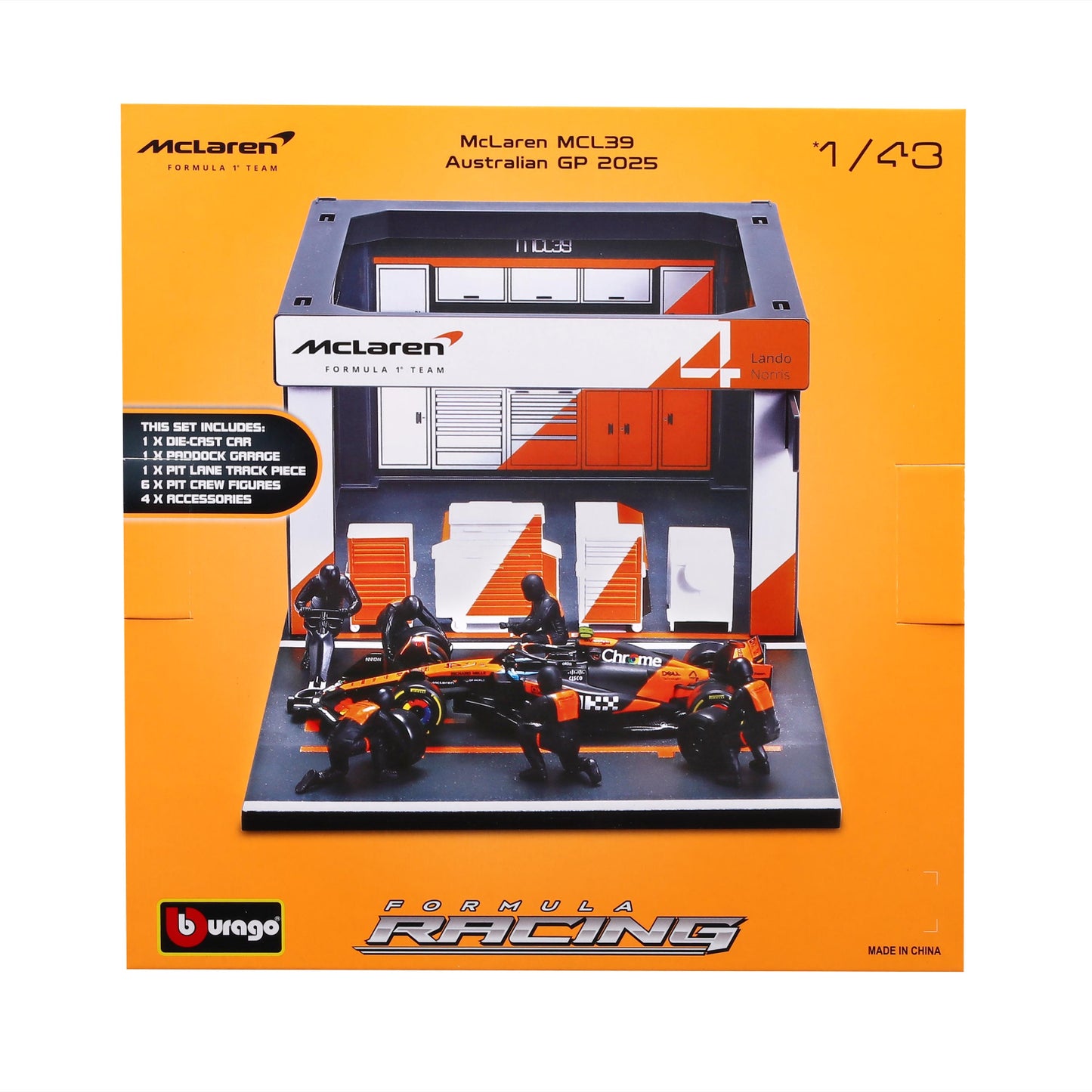 JGTE CARRO A ESCALA 1:43 F1 PITPASS MCLAREN MCL39 2025