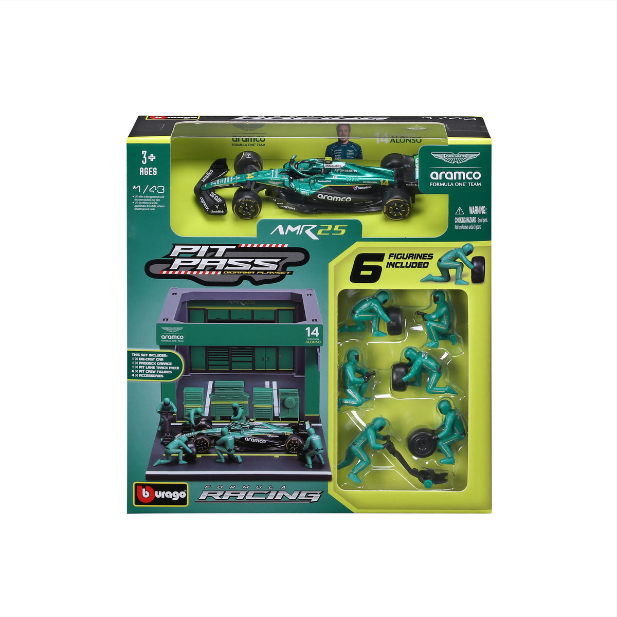 JGTE CARRO A ESCALA 1:43 F1 PIT PASS ASTON MARTIN AMR25 2025