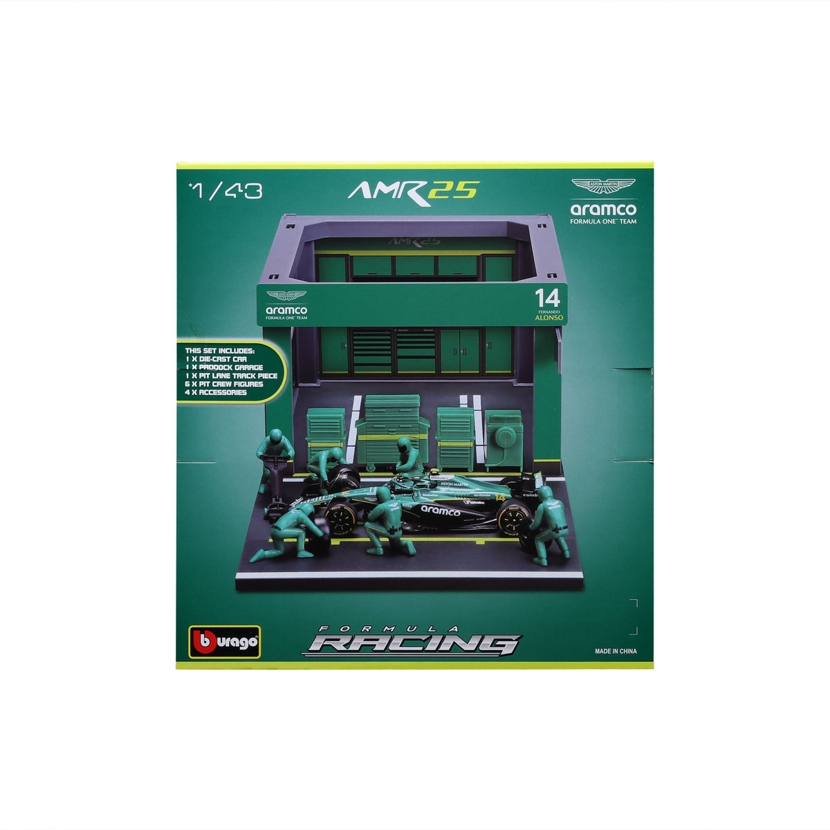 JGTE CARRO A ESCALA 1:43 F1 PIT PASS ASTON MARTIN AMR25 2025