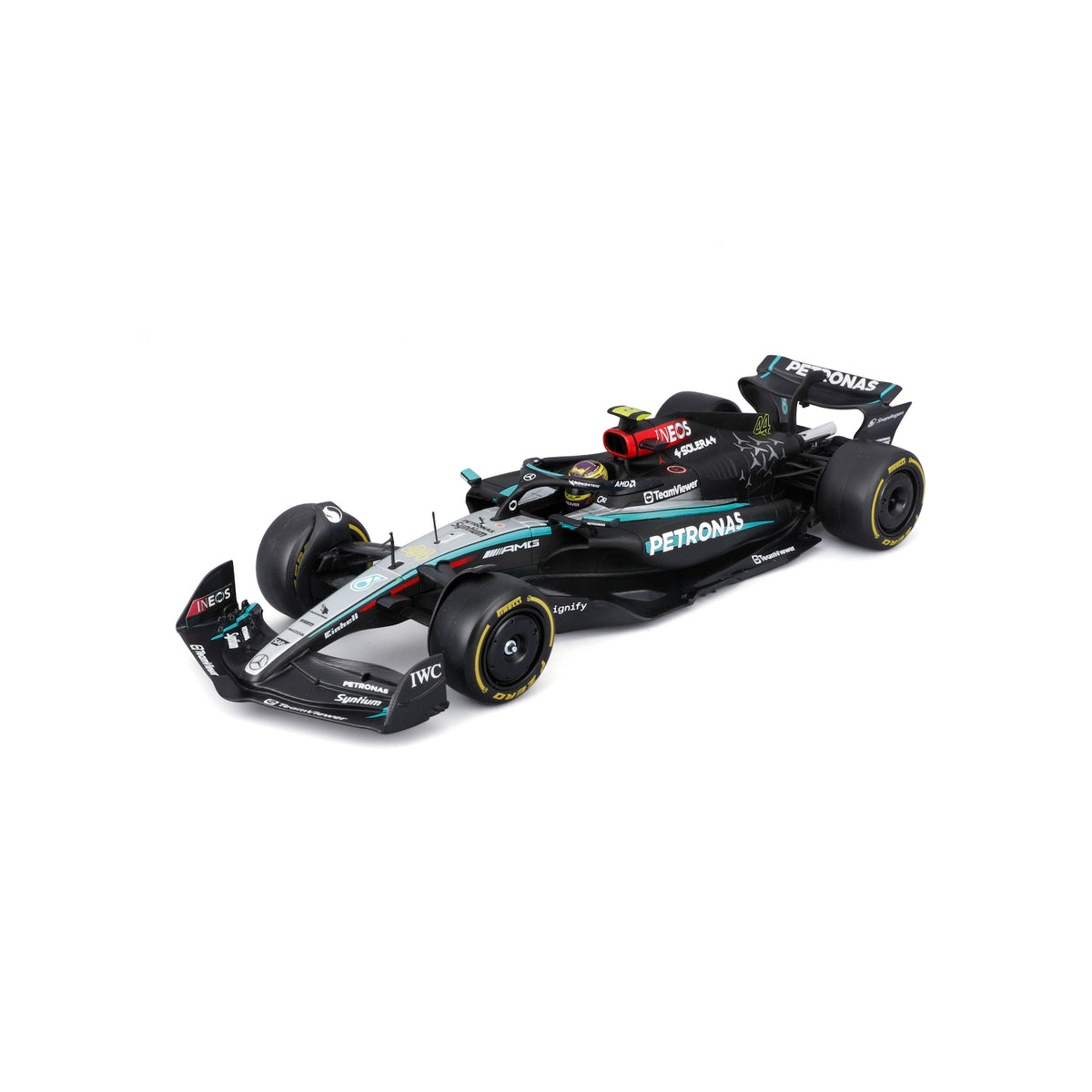CARRO F1 A ESCALA 1:24 MERCEDES AMG PTRON. W15 C/CASCO