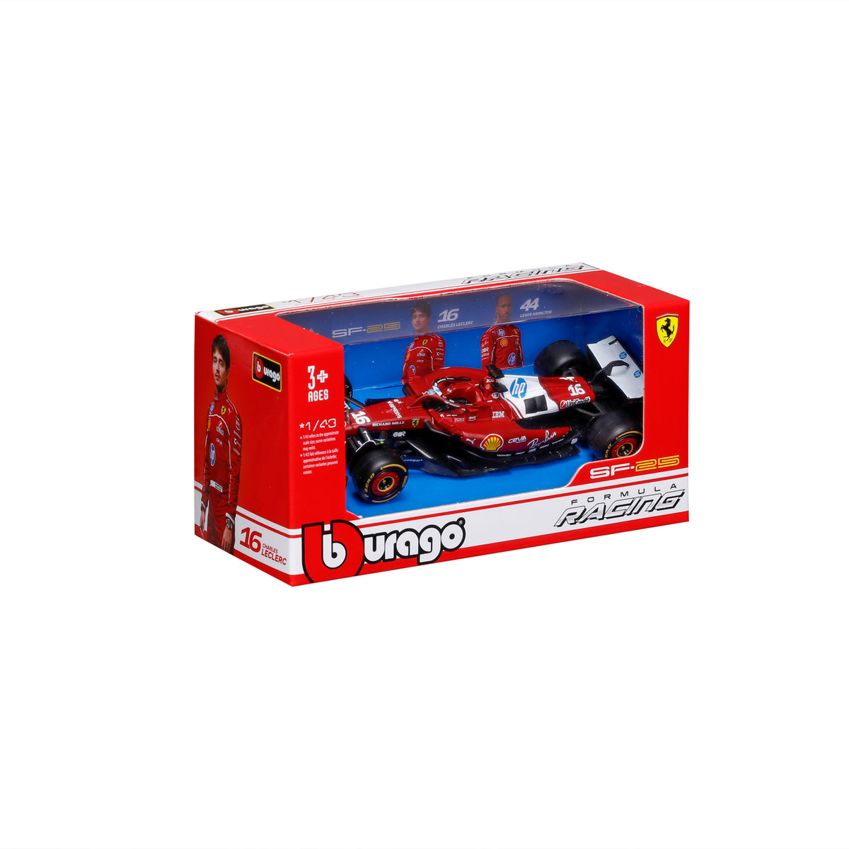 JGTE CARRO A ESCALA 1:43 RACE F1 FERRARI SF-25 2025