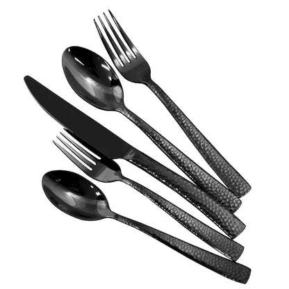 Set Cubiertos Gibson Elite Stonehenge 20pz Acero Inox Negro 79575.2