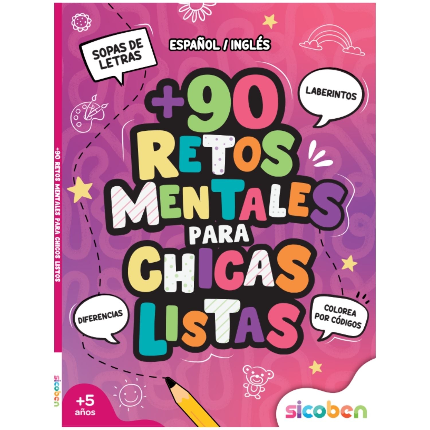LIBRO 90 RETOS MENTALES PARA CHICOS LISTOS - SICOBEN