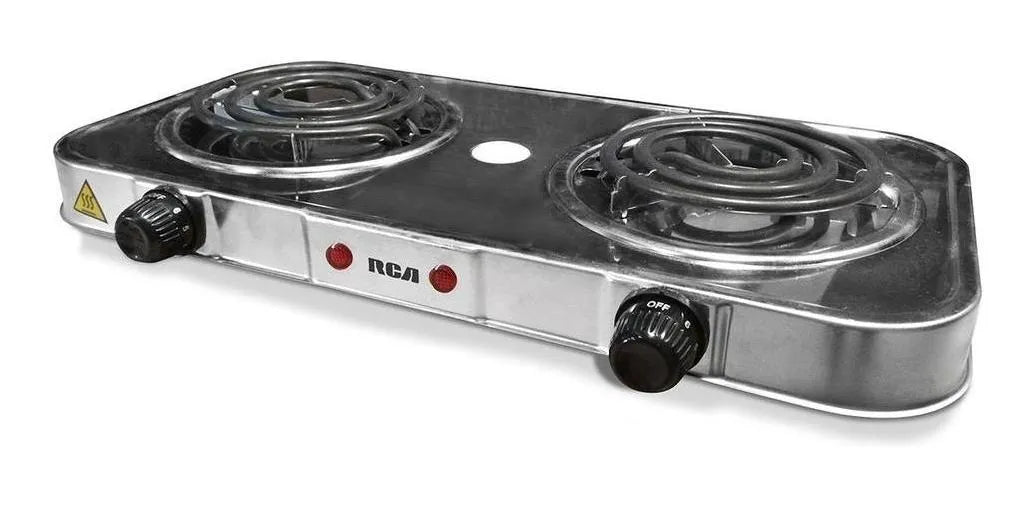 ELECTRIC TABLE STOVE 2 BURNER SILVER