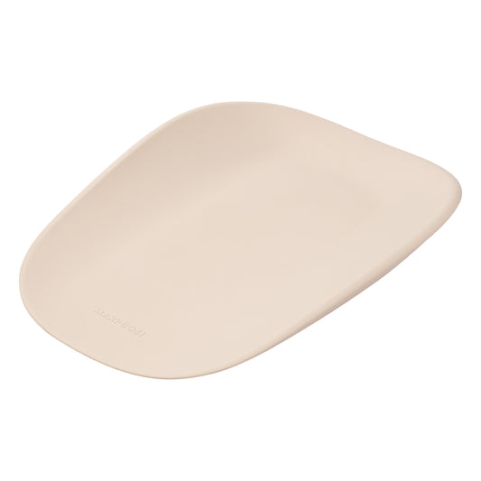 Cambiador suave beige, diseño funcional para bebés