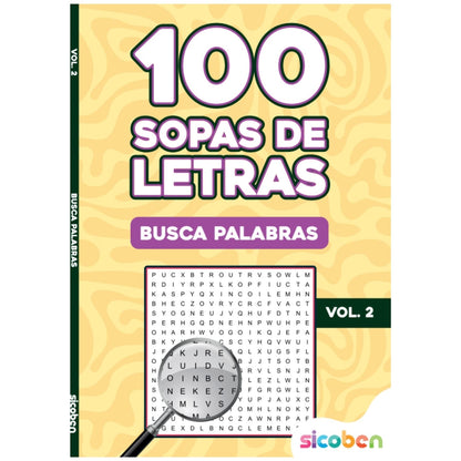 Libro de Actividades Sopa de Letras Sicoben - 100 Páginas - Código Surtido