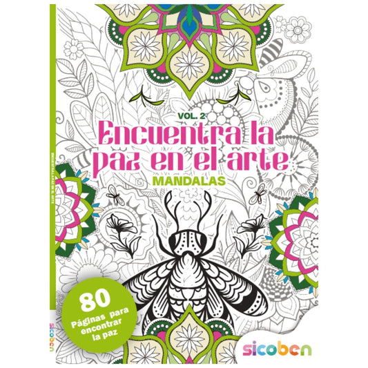 Libro de Mandalas para Colorear "Encuentra la Paz en el Arte" Vol. 1 (80 Páginas)