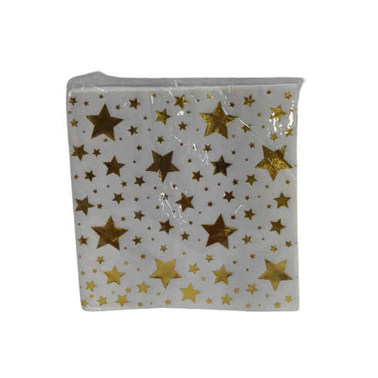 SET OF 20 METALLIC COLORED NAPKINS