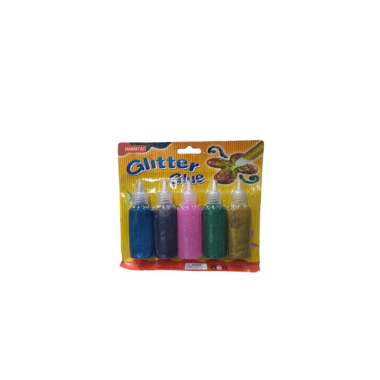 SET OF 5 GLITTER GLUE BOTTLES