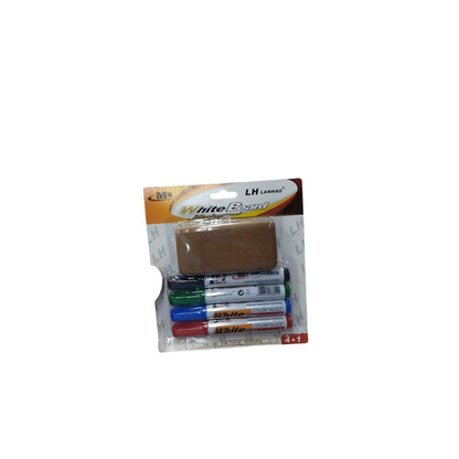 SET 4 ACRYLIC MARKERS WITH ERASER