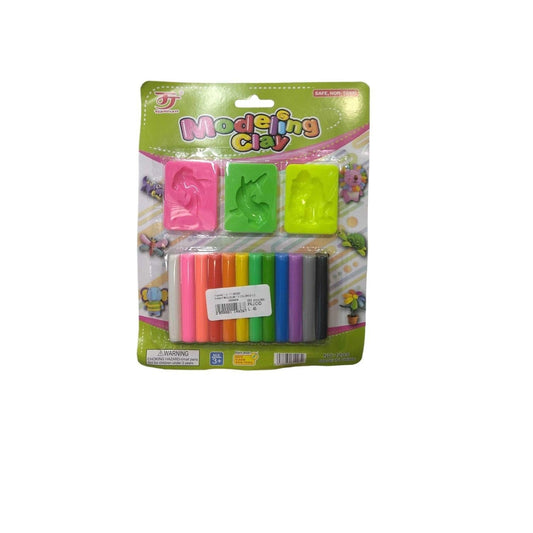12 COLORS MOLDING DOUGH WITH 3 MOLDS