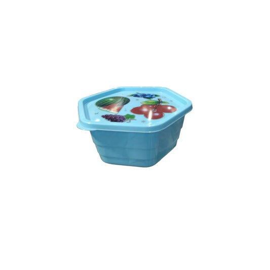 CONTAINER WITH HEXA LID 22.5X19.8X9.2CM M
