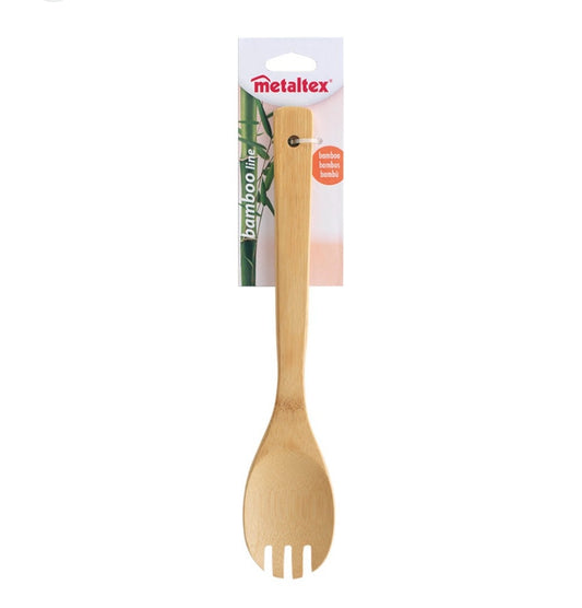 CUCHARON C/ RANURA 30CM DE BAMBU