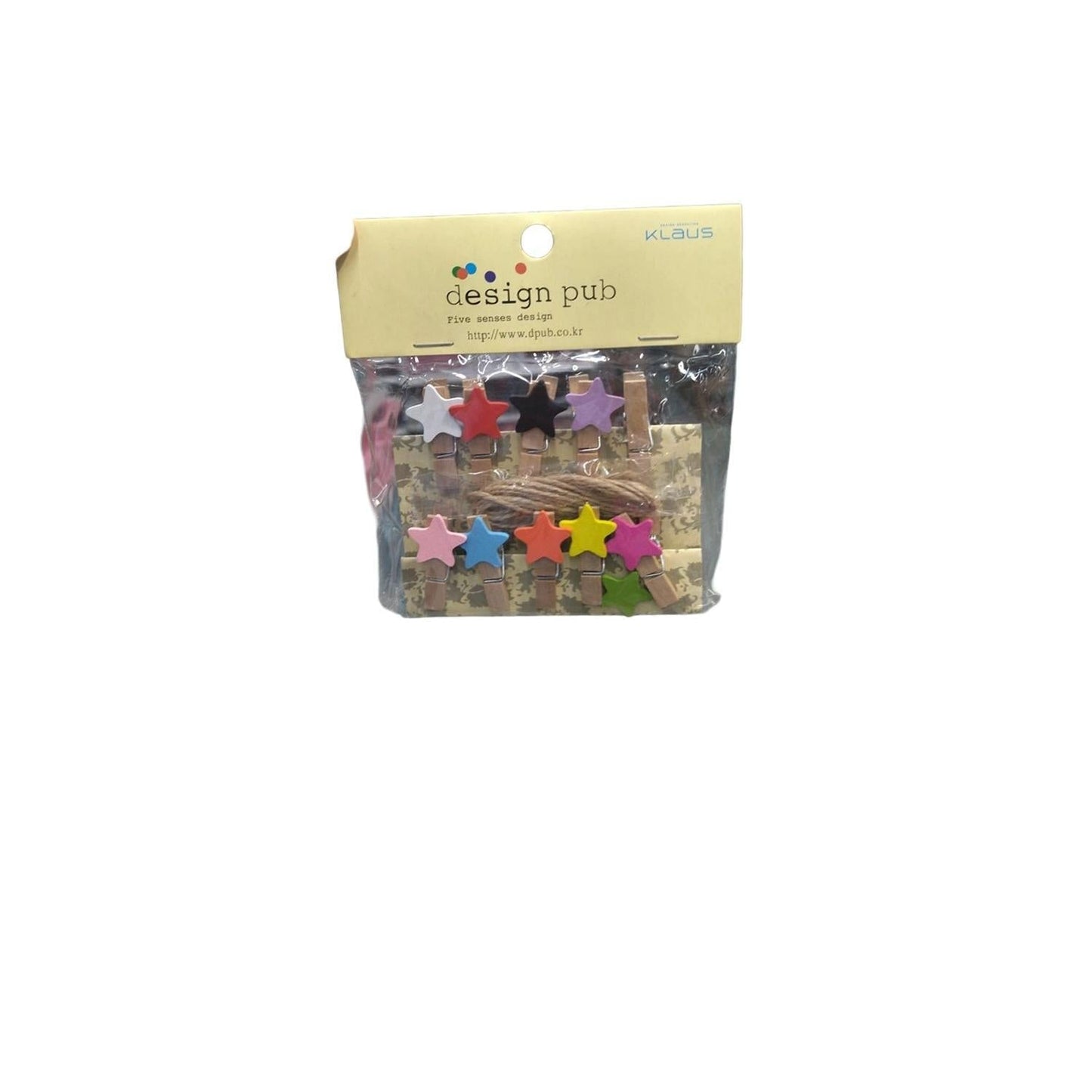 10PC WOODEN STAR HOOK