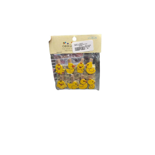 8PC WOODEN HOOK DUCKS