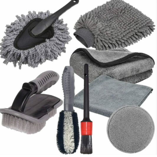 Car Brushes (Set of 9 Pieces)