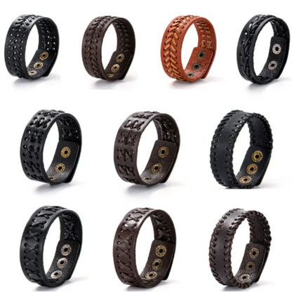 Pulsera Cuero Artificial Surt.