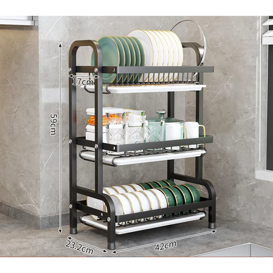 Dish Drainer 3 Levels 42X23X59Cm
