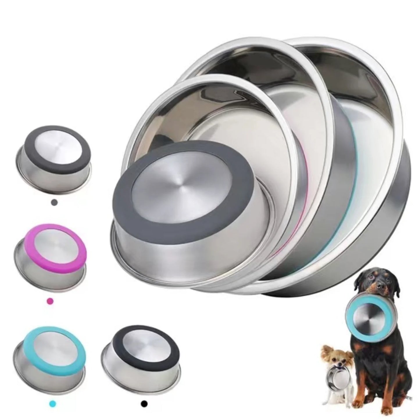 Plato Aluminio Antideslizante para Mascota CW-XX