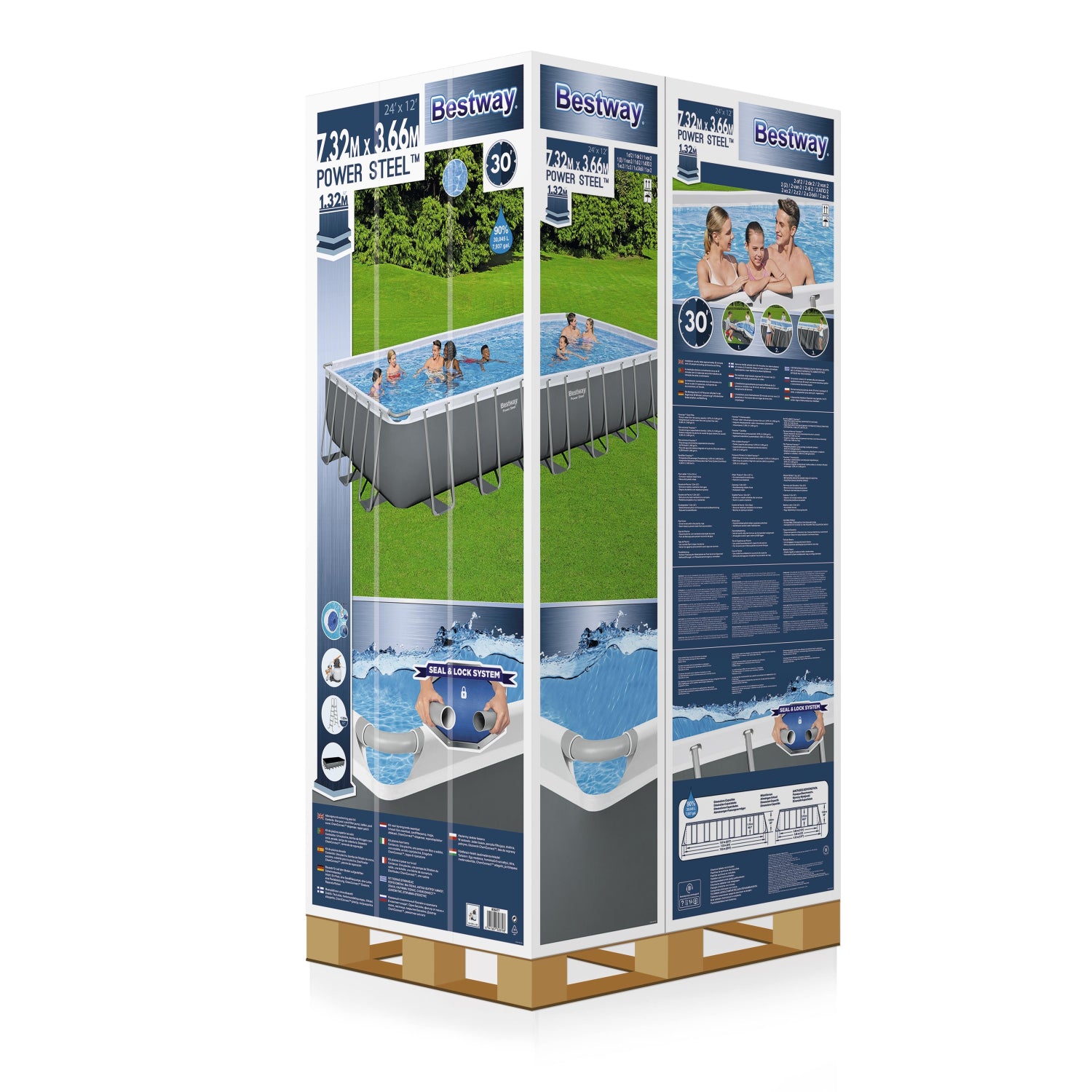 PISCINA RIGIDA RECTANGUL 7.32X3.66X1.32