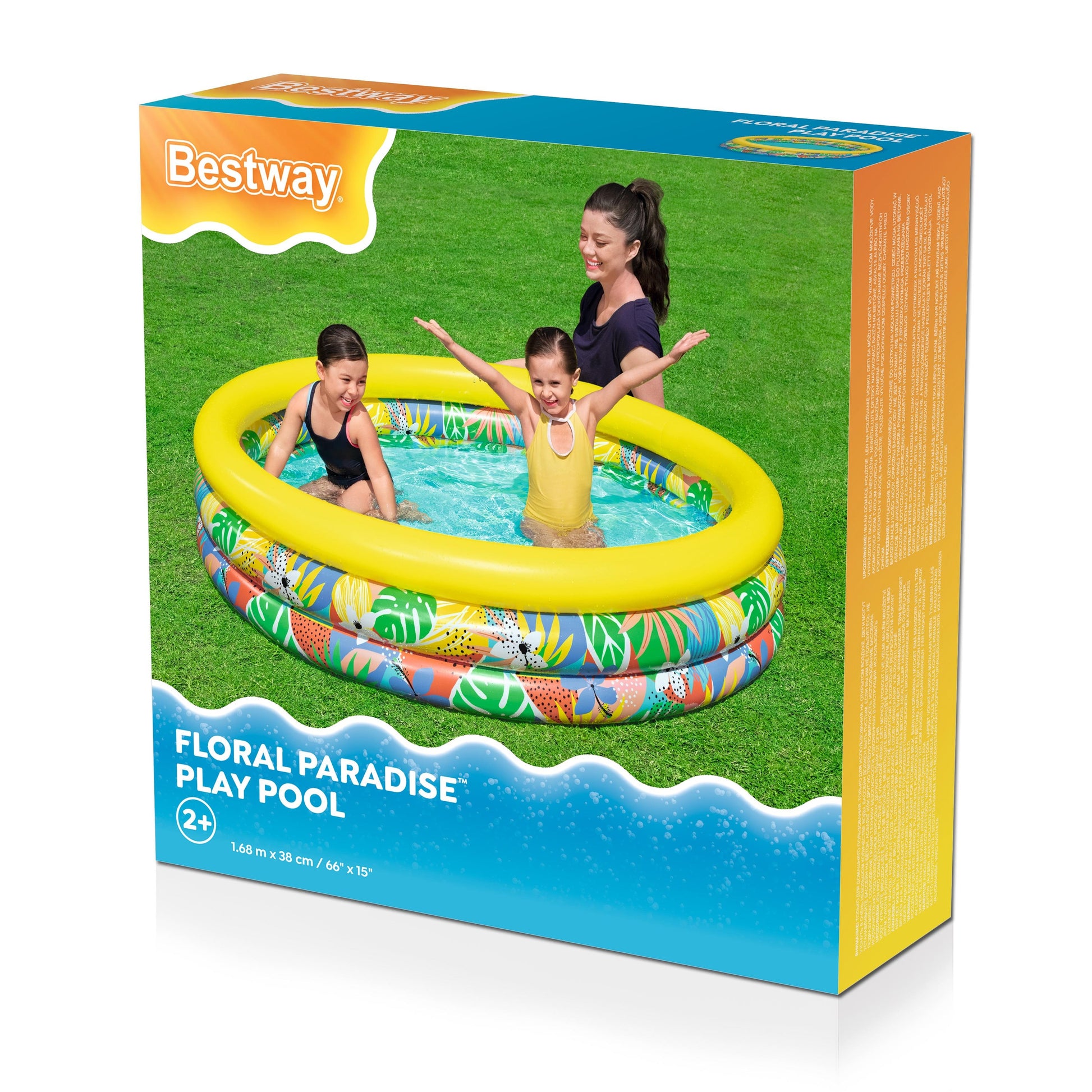 PISCINA INFLABLE P/NINOS 1.68X0.38M FLOR