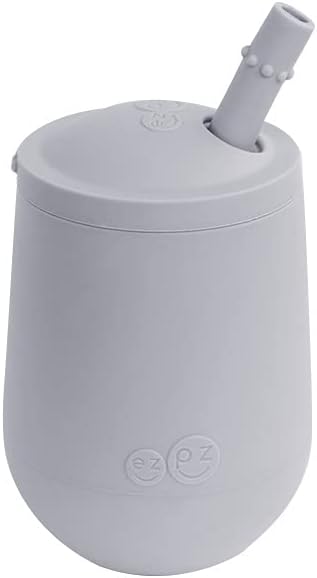 EZPZ Mini Cup + Straw Training System Pewter PKSTP003