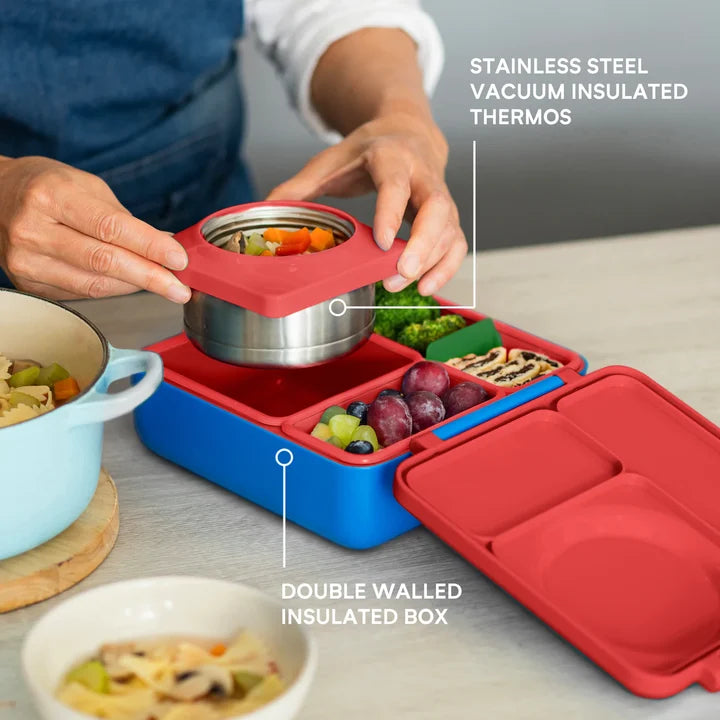Lonchera OmieBox con Termo para Comida Caliente - Rojo Scooter