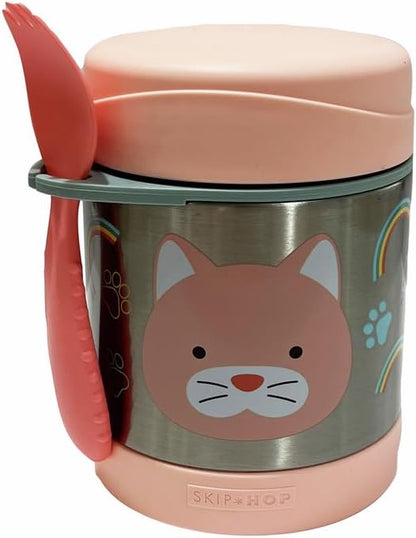 Tarro de Comida Térmico Skip Hop Zoo Cat 9Q337210 - Contenedor de Acero Inoxidable 325 ml
