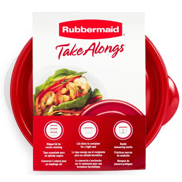 Set 4 Contenedores Rubbermaid TakeAlongs 0.75L (3.2 Tazas) – Redondo