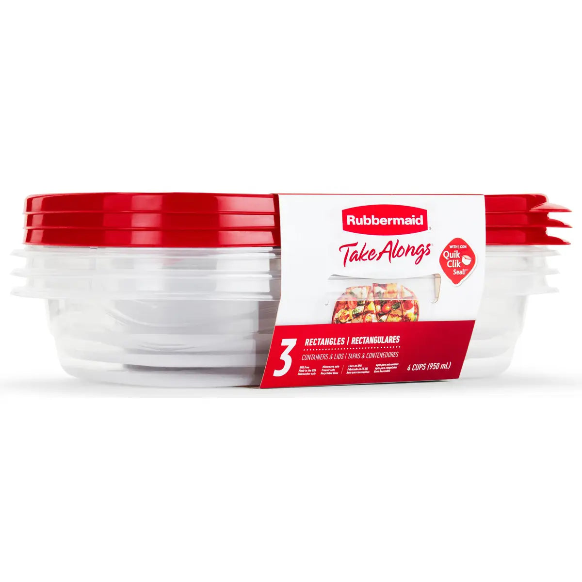 Set de Recipientes Rubbermaid 3 Pzs 4 Tazas (2086710)