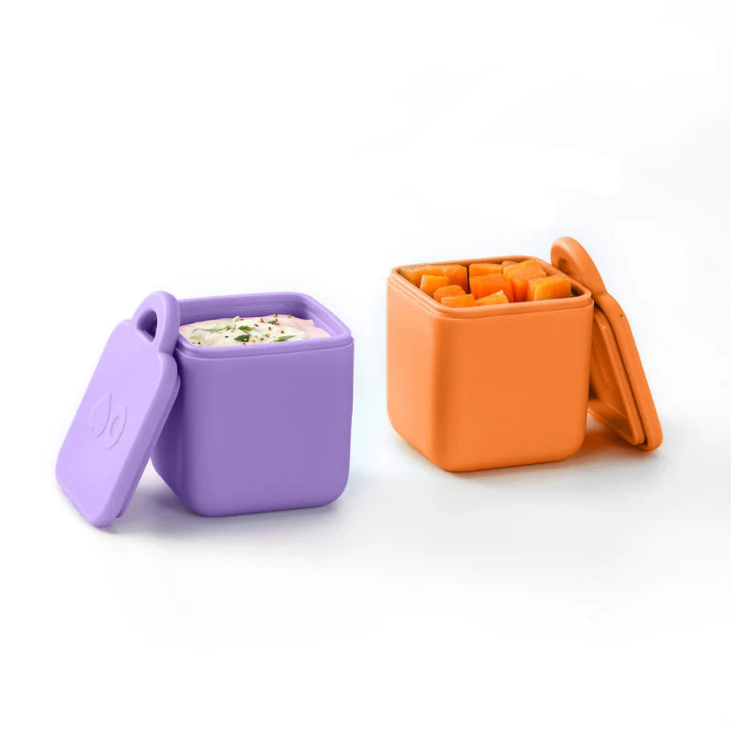 Set de Contenedores OmieDip 2PK Morado y Naranja OMSILC303
