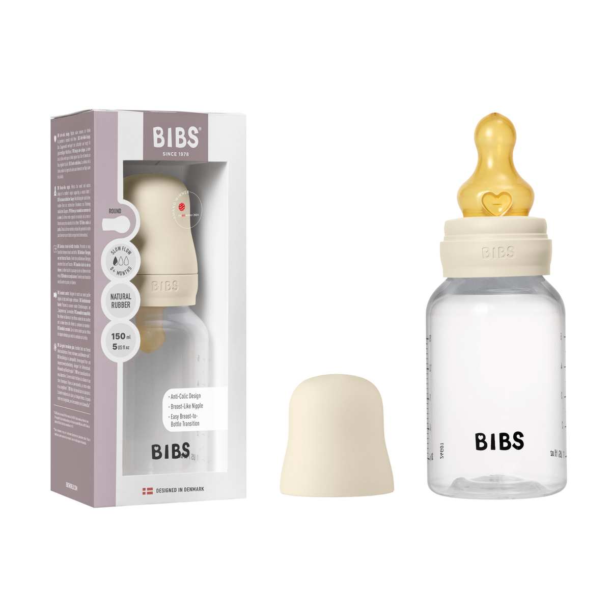 BIBERON LATEX 150MIL FLUJO LENTO IVORY