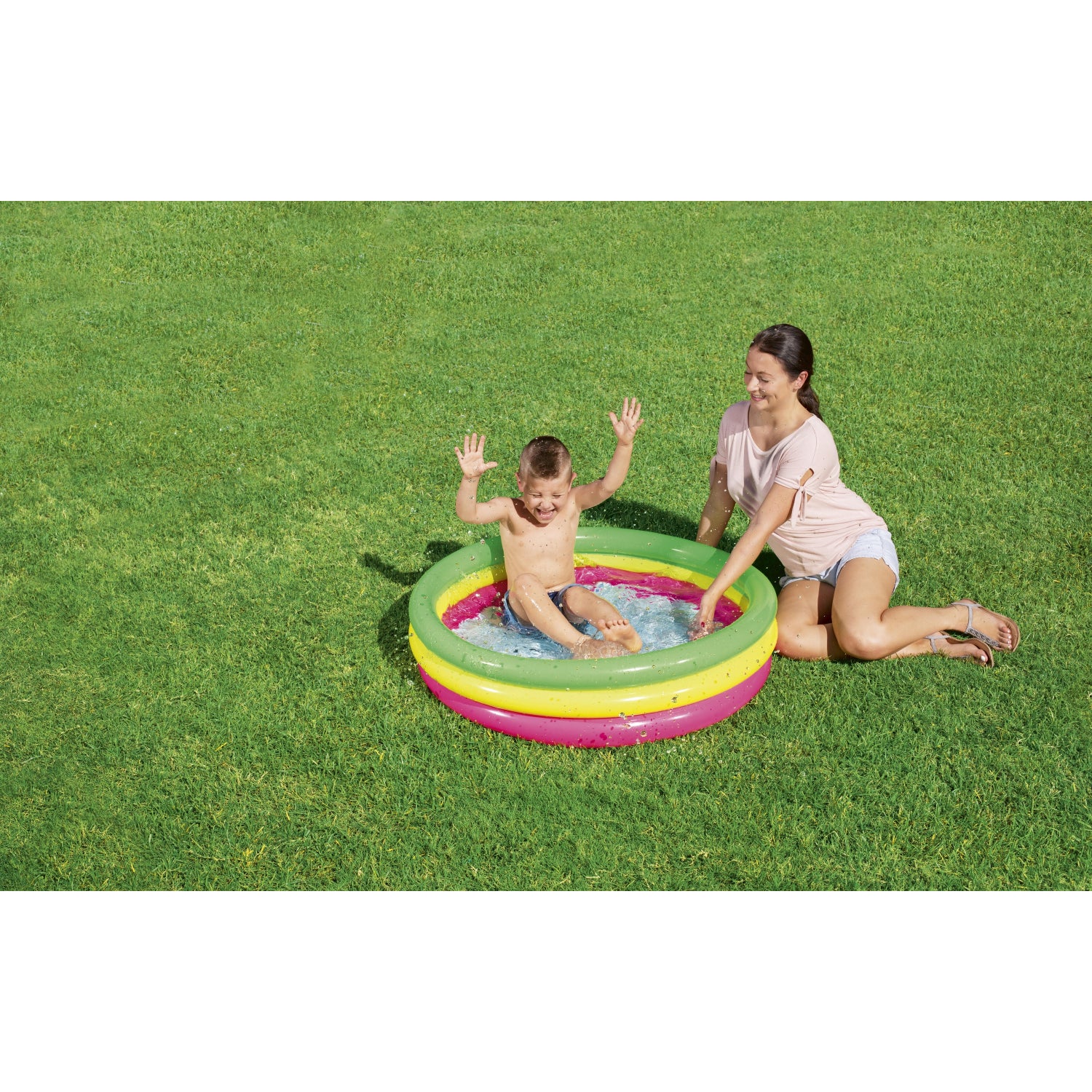 INFLATABLE POOL FOR CHILDREN WITH 3 RINGS, 1.02M