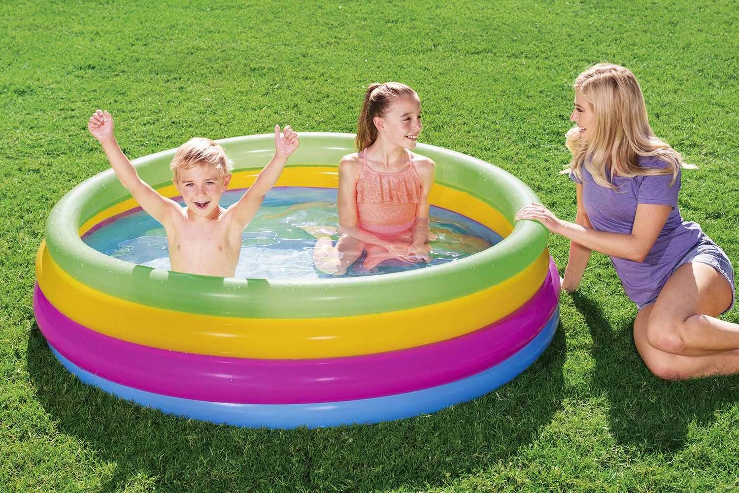 PISCINA INFLABLE 4 RINES 62X18