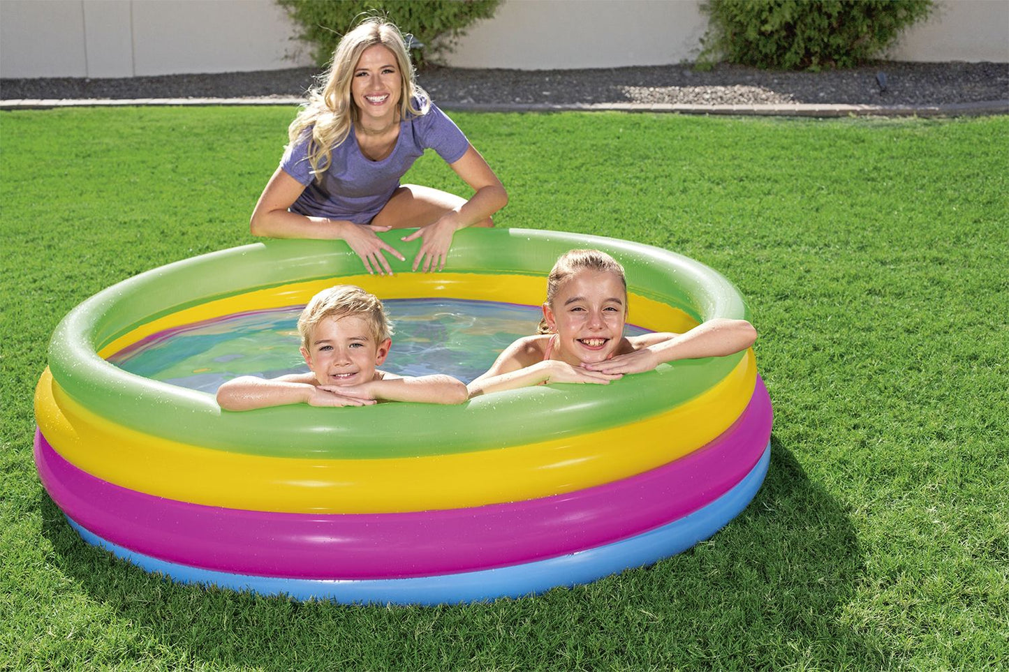 PISCINA INFLABLE 4 RINES 62X18