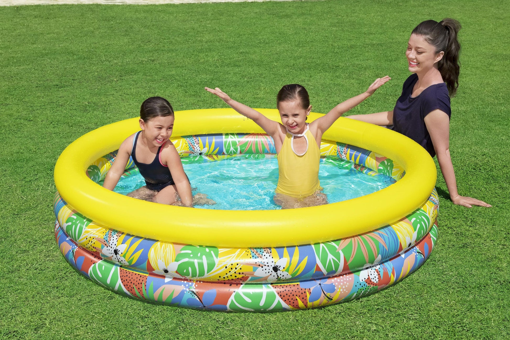 PISCINA INFLABLE P/NINOS 1.68X0.38M FLOR
