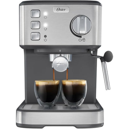 Cafetera Espresso Oster® Compacta en Acero Inoxidable | BVSTEM5502