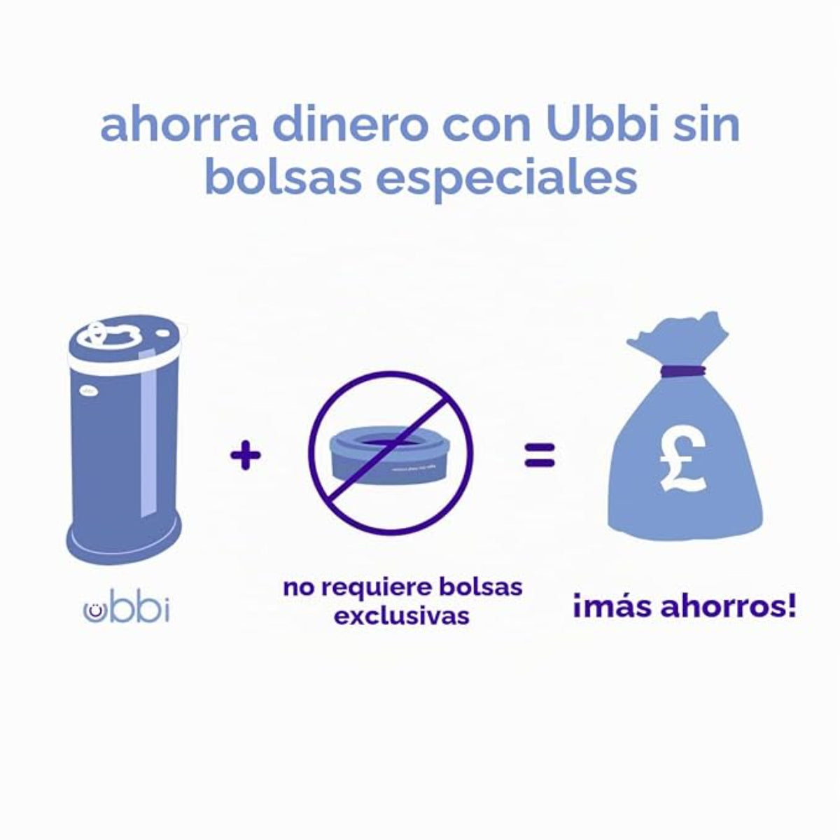 Ubbi Cubo de Pañales - Acero Inoxidable, Color Blush Pink