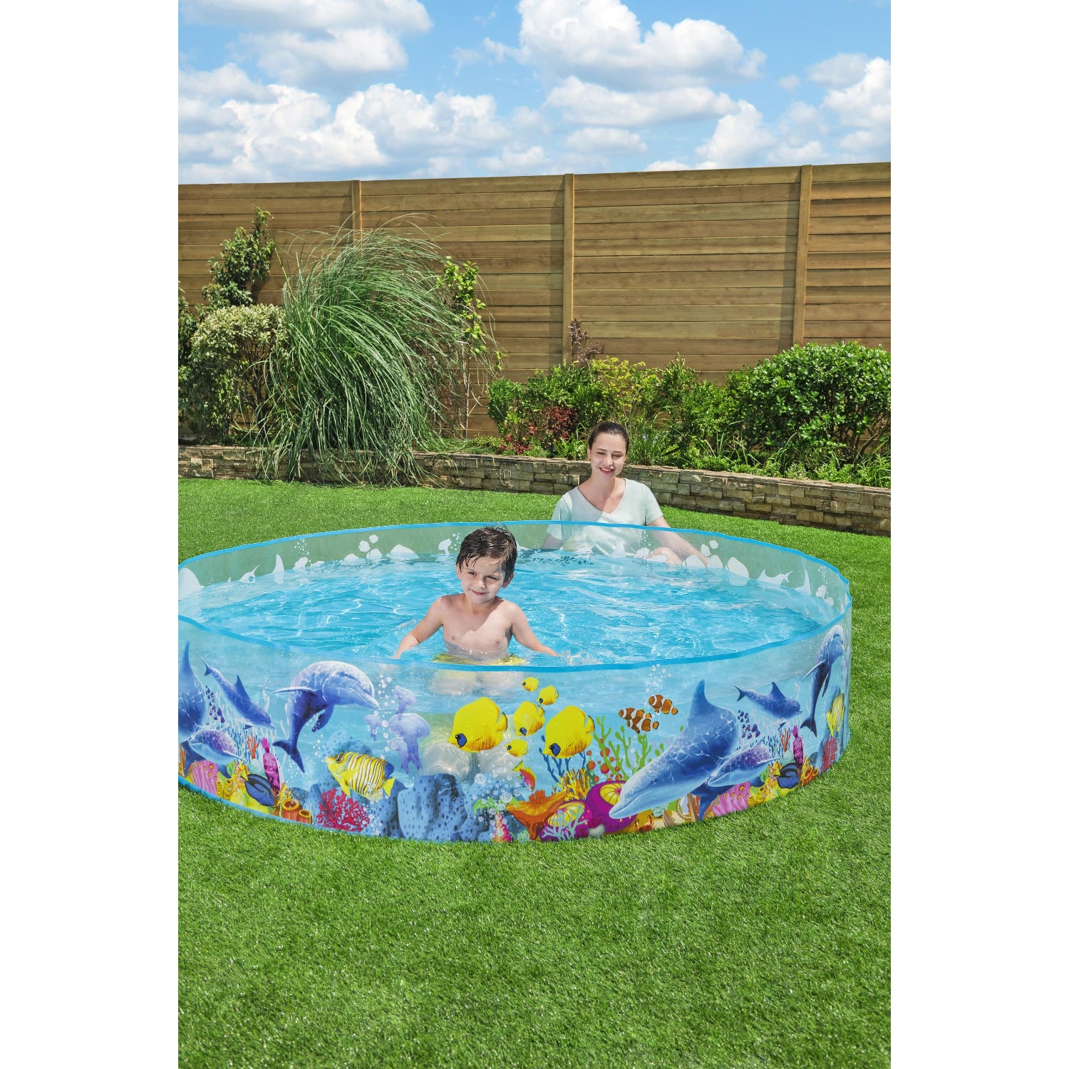 PISCINA CON DISENOS MARINOS DE 96 X18