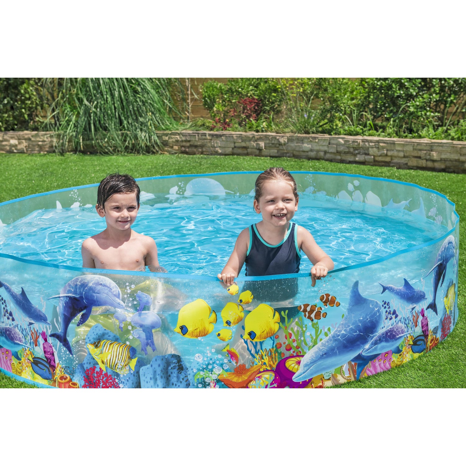 PISCINA CON DISENOS MARINOS DE 96 X18