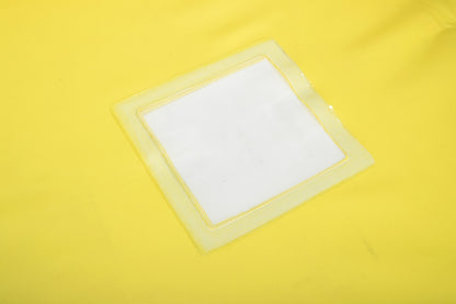 Piscina infantil con tubos Bestway, color amarillo, vista de superficie con sello