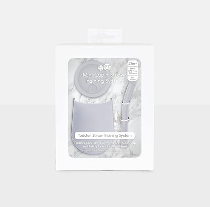 EZPZ Mini Cup + Straw Training System Pewter PKSTP003
