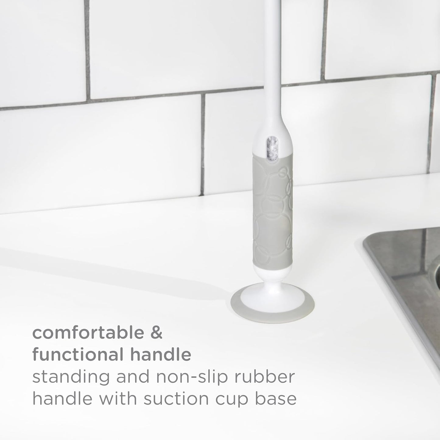 Cepillo de Biberón Deluxe Gris Ubbi 10392