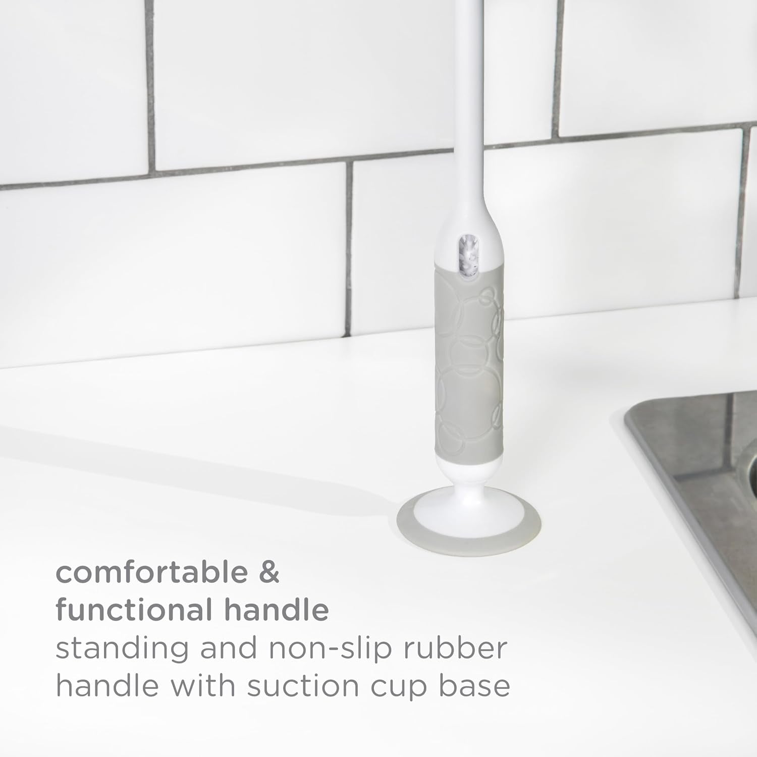 Cepillo de Biberón Deluxe Gris Ubbi 10392