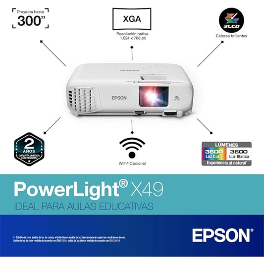 Proyector Epson PowerLite X49 V11H982020