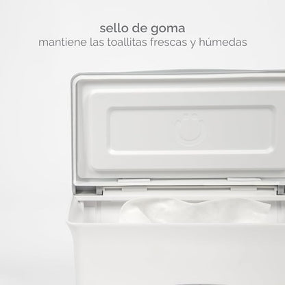 Ubbi Dispensador de Toallitas Húmedas - Minimalista y Práctico (Blanco)