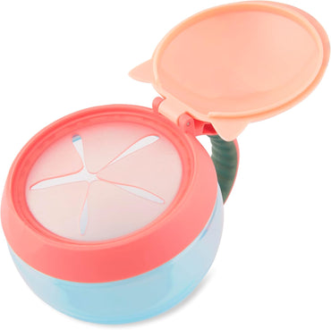 Vaso para Snacks Skip Hop Zoo Cat 9Q337010 - Contenedor con Tapa y Agarre Antiderrames