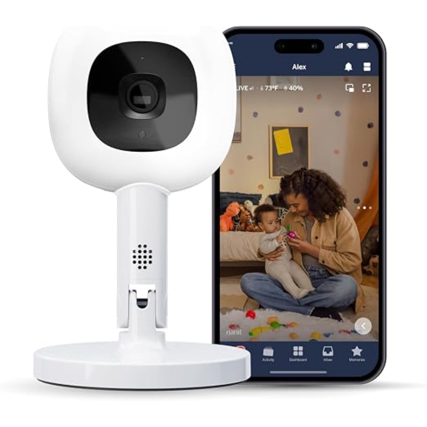 Sistema de Monitor de Bebé Nanit Pro Cámara y Soporte Flex Duo N322NW