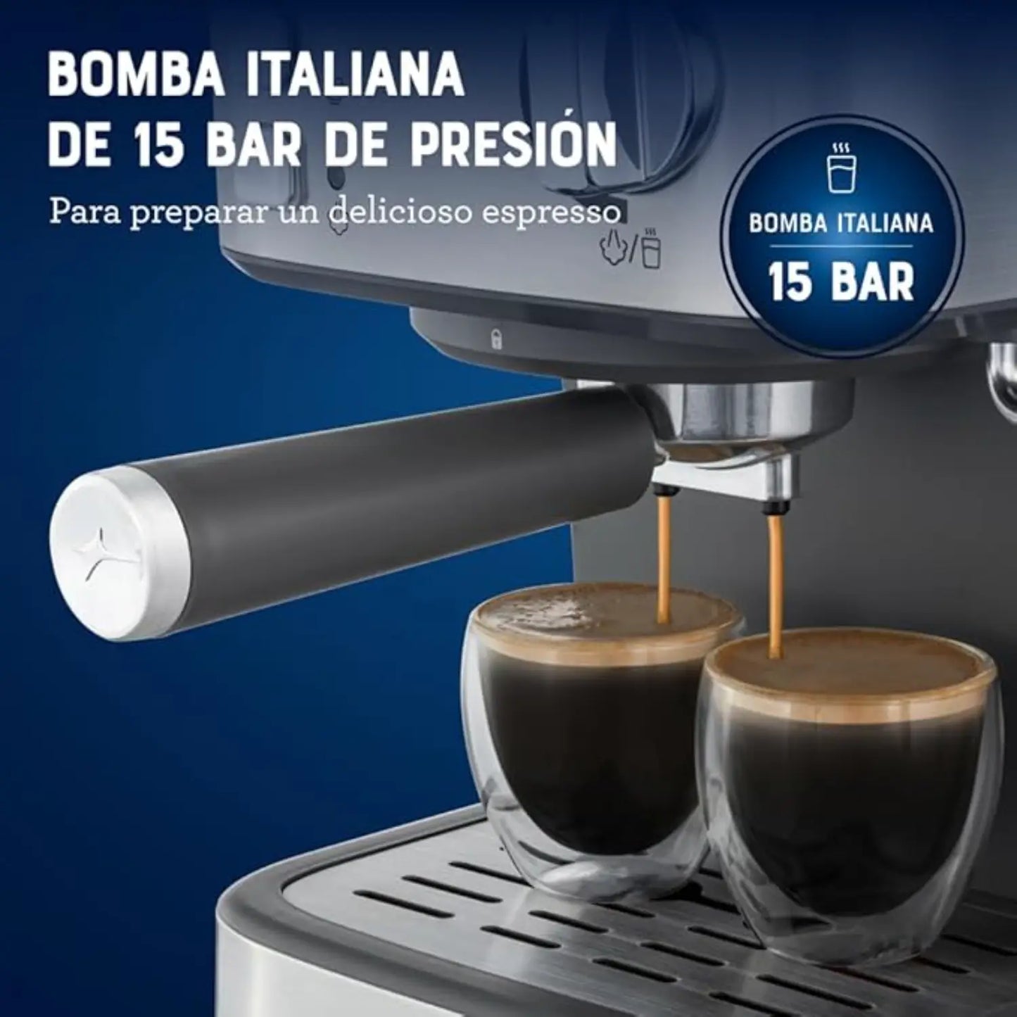 Cafetera Espresso Oster® Compacta en Acero Inoxidable | BVSTEM5502