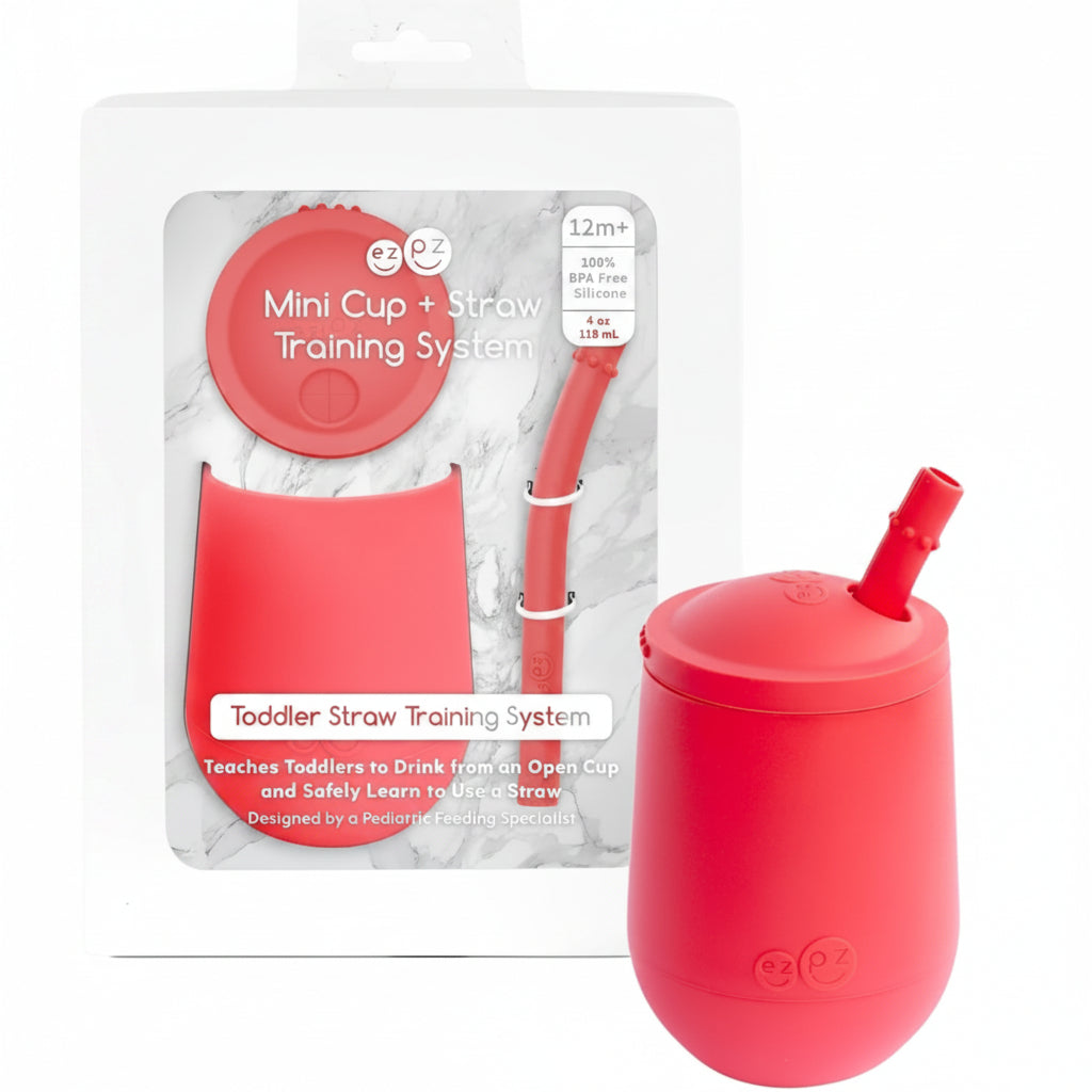 EZPZ Mini Cup + Straw Training System Coral PKSTC004